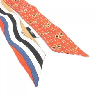 Fendi Pre-owned Scarves, female, Multicolor, Size: ONE SIZE Pre-owned Silk Scarf