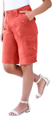 Roaman's Plus Size Cargo Shorts in Sunset Coral at Nordstrom, Size 34