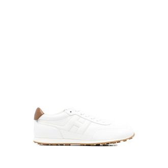 Hogan Sneakers, male, White, Size: 8 1/2 US H699 Logo-Patch Sneakers
