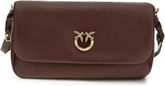 Pinko Bos Taurus Schoudertas - Dames - Schoudertassen - Bruin - ONE Size - Leer - Tassen
