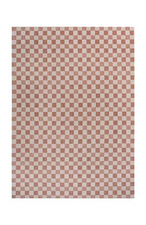 Jonathan Y Designs Aimee Traditional Cottage Checkerboard Indoor/Outdoor Area Rug in Salmon/cream at Nordstrom, Size 5Ft 0In X 8Ft 0In