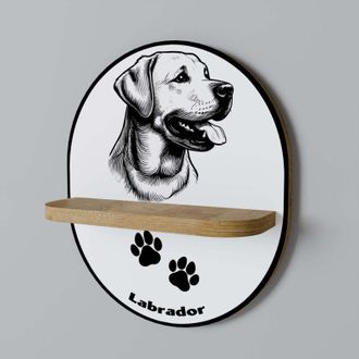 OEM Perro Labrador Estante Ovalado
