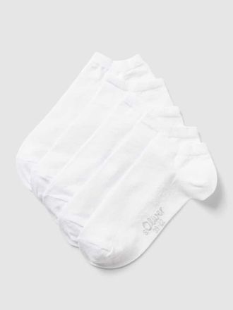 s.Oliver Red Label Sneakersocken mit Stretch-Anteil im 5er-Pack in Weiss, Größe 35-38