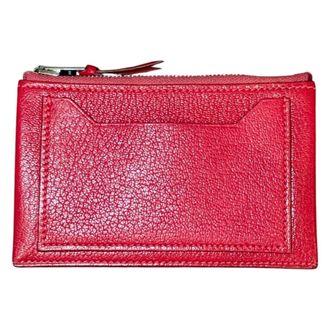 Herm&egrave;s Red Color Chevre Myzore Leather Coin Purse/Coin Case (Pre-Owned)