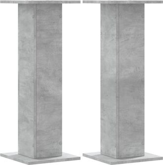 vidaXL vidaXL Supporti per Piante 2 pz Grigio Cemento 30x30x80 cm Truciolato