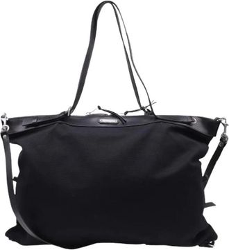 Saint Laurent Pre-owned Tote Bags, female, Black, Size: ONE SIZE Pre-owned Large ID Convertible Tote Bag