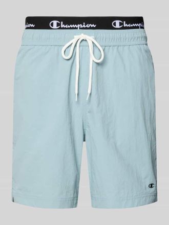 Champion Badehose mit Label-Details und Ges&auml;&szlig;tasche in Aqua, Gr&ouml;&szlig;e S