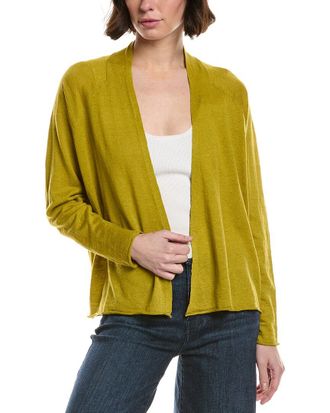 Eileen Fisher Raglan Sleeve Linen-Blend Cardigan