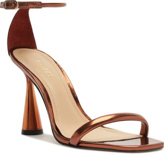 Arezzo Lea Ankle Strap Sandal in Hot Pepper Metal at Nordstrom, Size 8.5