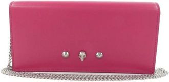 Alexander McQueen Pre-owned Clutches, female, Pink, Size: ONE SIZE Pre-owned Leather Clutch