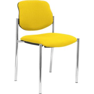 Piqueras y Crespo Silla Fija Styl Bali Amarillo Chasis Cromo