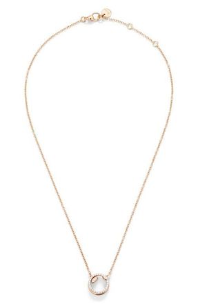 POMELLATO Together Diamond Pendant Necklace in Rose Gold/Diamond at Nordstrom, Size 18