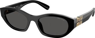 Miu Miu MUA03SF Asian Fit 16K08Z Womens Sunglasses Black Size 53