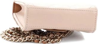 Chanel Square Classic Flap Top Handle Clutch with Chain Quilted Lambskin crossbody bag - Beige