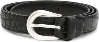 Eraldo Crocodile-effect Buckle Belt