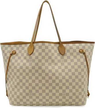 Louis Vuitton Damier Azur Ivory Damier Azur Shoulder Bag Tote Bag (Pre-Owned)