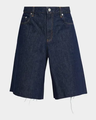 Helmut Lang Men & apos;s Frayed-Hem Jean Shorts