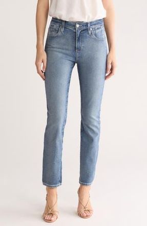 AG - Adriano Goldschmied Mari Paneled High Waist Ankle Slim Straight Leg Jeans in Belfast at Nordstrom Rack, Size 24