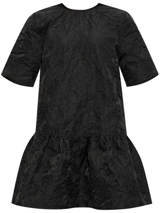 Ganni Abito corto con effetto jacquard - Nero