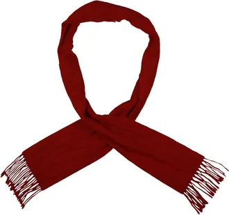 Steve Madden Womens Flannel Mid-Weight Muffler Scarf Red O/S