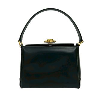 Gucci Black Leather Handbag Tote Bag (Pre-Owned)