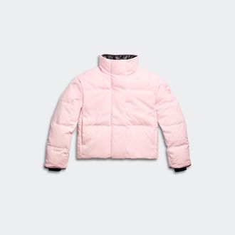 Canada Goose Grandview Cropped Jacket Tonal Disc (Women, Bloom Pink, XXS)