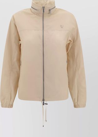 Burberry waterproof jacket with adjustable drawstring hem