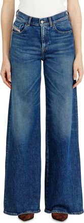 Diesel Flare Jeans Regular Waist 1978 D-Akemi, Medium blue, Zip fly