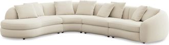 Castlery Fable Extended Chaise Sectional Sofa Left Facing Customized, (Washed Chenille) Cream, Machine Washable, Ultra Deep Seats for Sofas, Castlery Brand