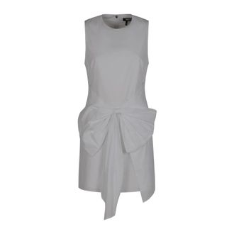 Rotate ROTATE Birger Christensen, Short Dresses, female, White, S, Sleeveless Dress W/ Bow