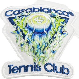 Casablanca ASP26HAT00201 Tennis Club Logo Baseball Cap - White