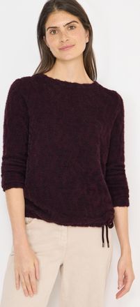 Cecil Rundhalspullover CECIL, Damen, Gr. XXL (46), eggplant rot, Strick, Obermaterial: 65% Polyamid, 23% Polyester, 12% Viskose, unifarben, l&auml;ssig geschnitt