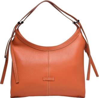 Gianni Chiarini Mezza Luna a Spalla - Dames - Schoudertassen - Oranje - ONE Size - Leer - Tassen
