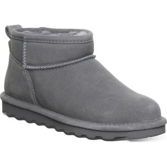 Bearpaw Shorty Genuine Shearling Lined Bootie in Gadget Gray at Nordstrom Rack, Size 9