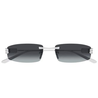 Balenciaga Accessoires, Dames, Grijs, ONE Size, Nylon, Gossip Rechthoekige Zonnebril