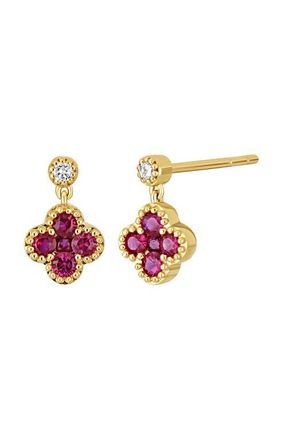 Bony Levy El Mar Drop Earrings in 18K Yellow Gold Ruby at Nordstrom
