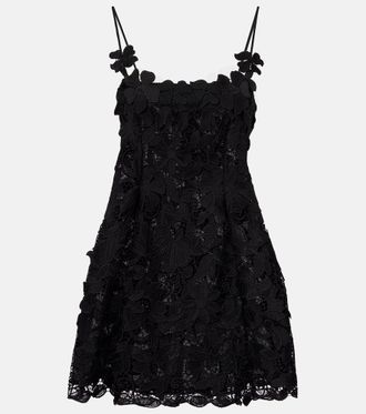 Blumarine Floral lace minidress