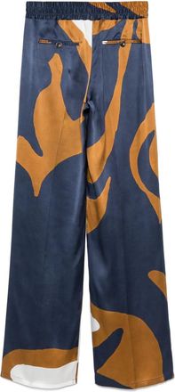 Kiton Womens Abstract-Print Trousers Ss25 W