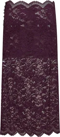 Paco Rabanne Layered Lace Midi Skirt - Purple