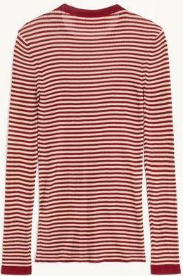 Valentino Maglia In Seta Donna ROSSO/ECRU XXS