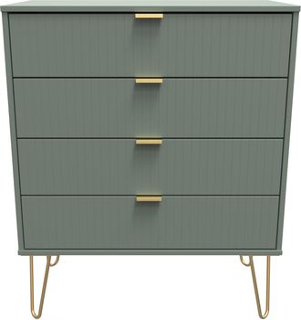Welcome Furniture Breda Ready Assembled 4 Drawer Chest in Reed Green - Welcome Furniture | TJ Hughes