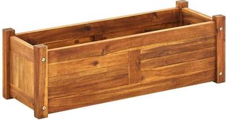 vidaXL Arriate de madera de acacia 76x27,6x25 cm vidaXL