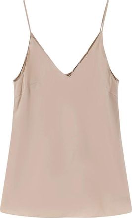Brunello Cucinelli V-hals Zijden Tanktop - Dames - Tops zonder mouwen - Beige - L - Tops