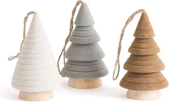 La Redoute Interieurs Set van 3 kerstbomen om op te hangen in vilt, Caspar