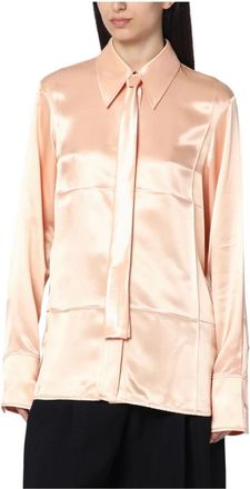 Jil Sander Overhemden, Dames, Roze, S, Roze Lange Mouw Shirt Vrouwen