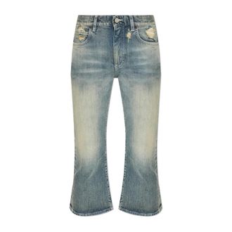 Balenciaga Jeans, Dames, Blauw, W29, Katoen, Lace Flared Capri