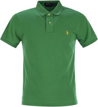 Polo Ralph Lauren Classic Fit Katoenen Poloshirt - Heren - Polos - Groen - M - Katoen - Tops
