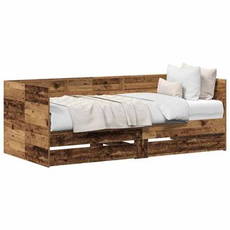 Berkfield Home Elegant Daybed Old wood Engineered wood 100 x 200 cm Durable in Brown