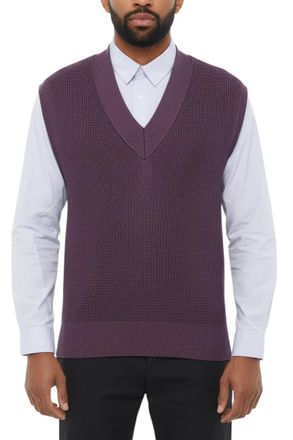 Pantaloni Torino Purple Sleeveless V Neck Sweater