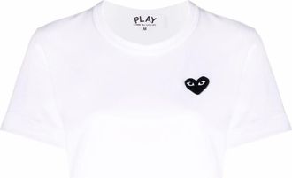 Comme Des Gar&ccedil;ons White Logo Crew Neck T-Shirt